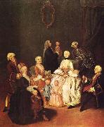 LONGHI, Pietro Patrician Family wg oil painting artist